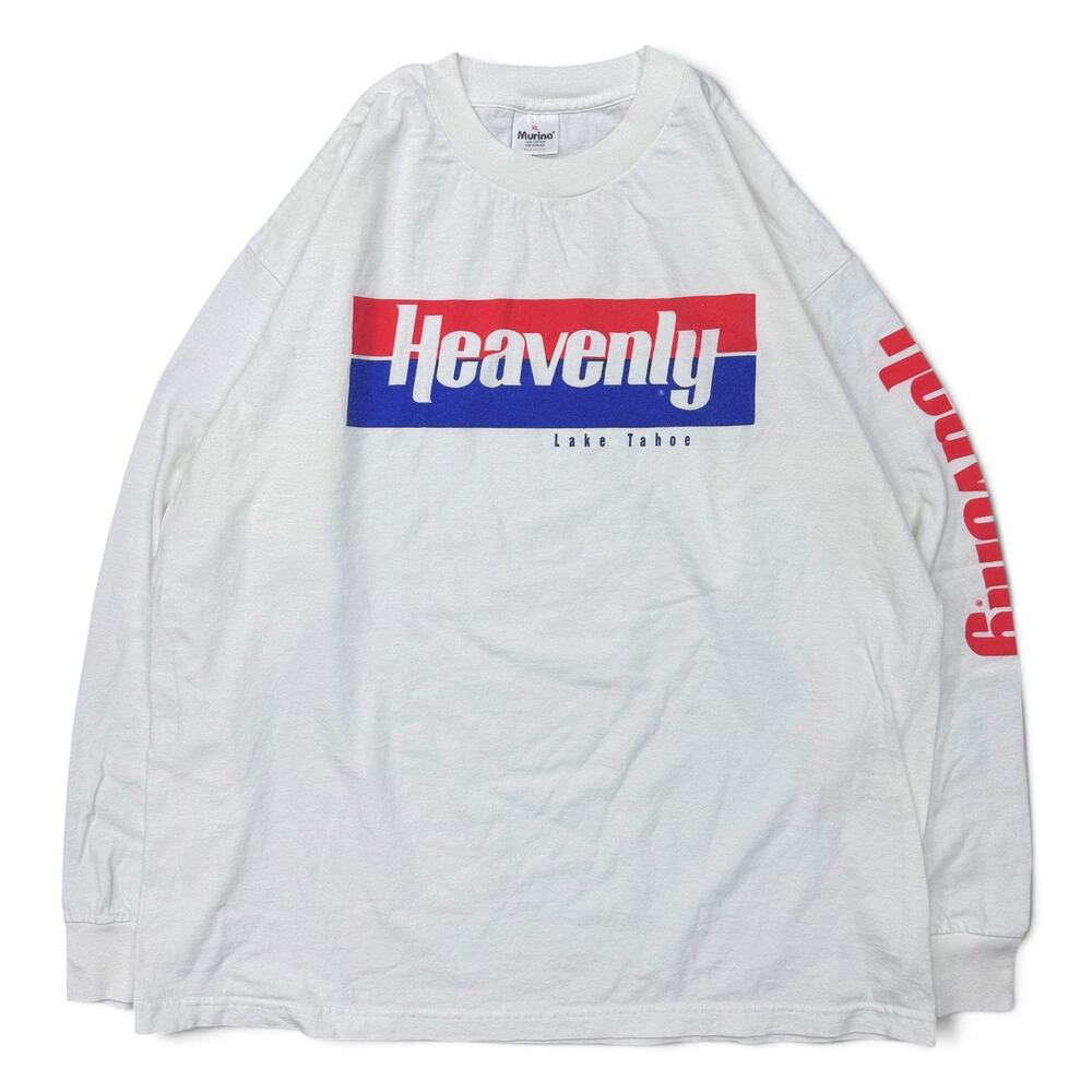 Vintage Heavenly Lake Tahoe Long Sleeve T Shirt Ski Resort Snowboard USA XL 90s
